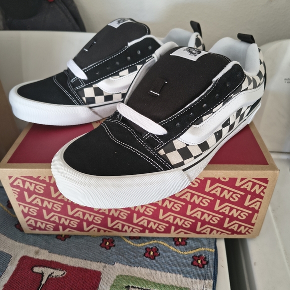 Vans Black and White Checkered Sneakers - Picture 2 of 6